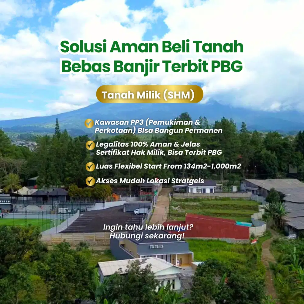 Kavling tanah shm siap bangun puncak bogor