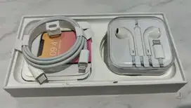 Kabel Lightning Original dan Headset Iphone Original