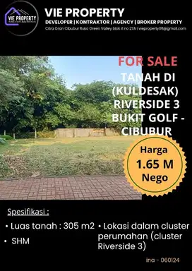 tanah kavling di dalam ckuster perumahan