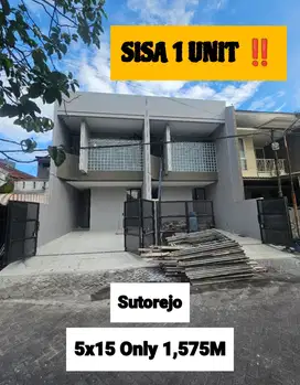 SISA 1UNIT. BARU GRESS RUMAH SUTOREJO MULYOREJO MODERN MINIMALIS