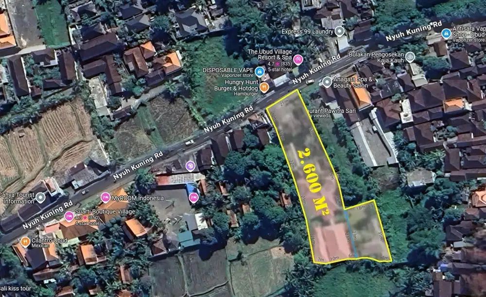 TANAH 26 ARE BONUS BANGUNAN DI PUSAT UBUD