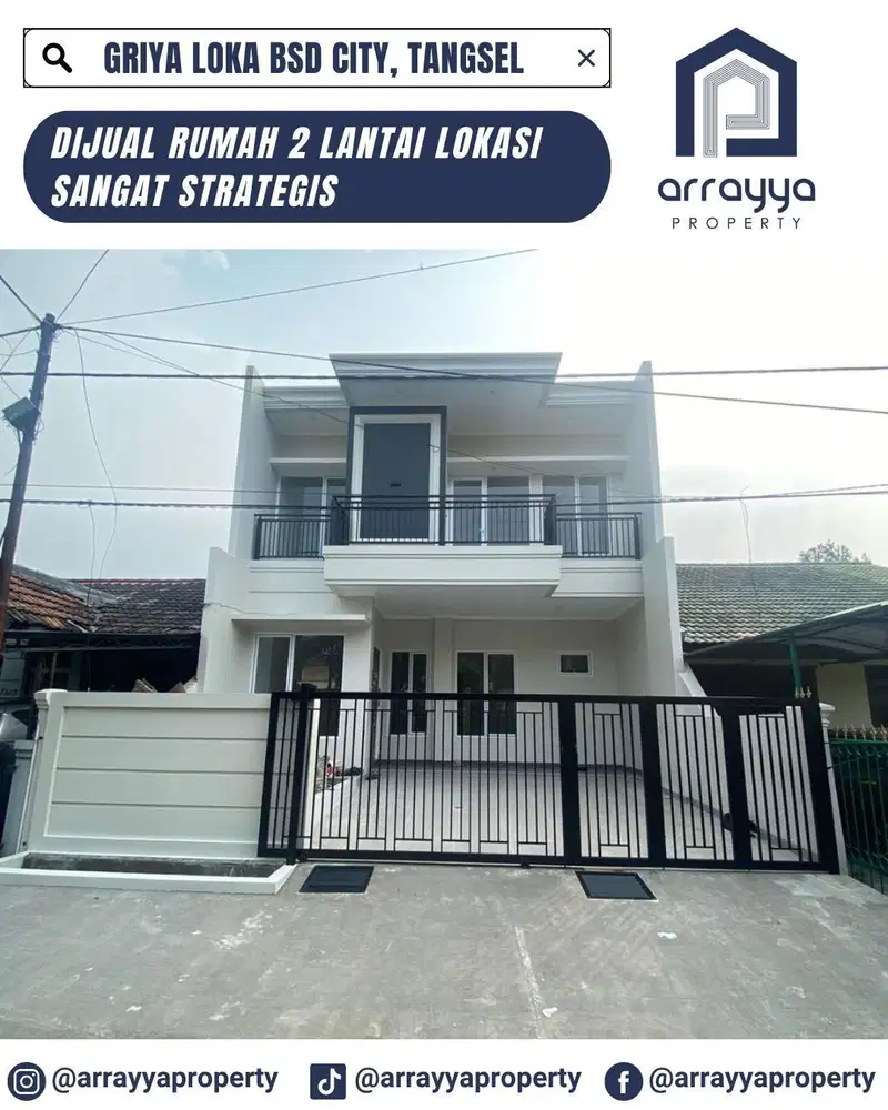 TURUN HARGA, RUMAH BARU 2 LANTAI GRIYA LOKA BSD ,HRB118,