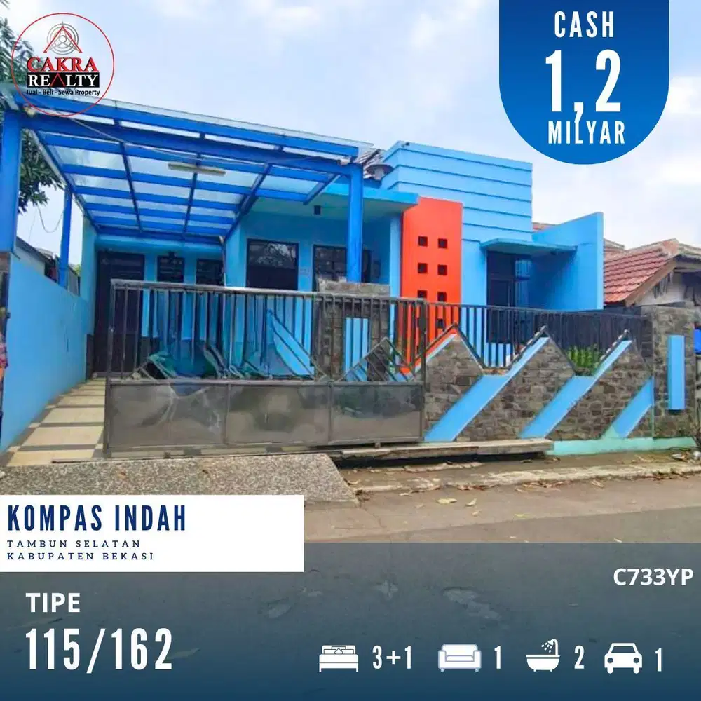 Dijual Nego Rumah Lokasi Strategis Hebras Kompas Tambun Selatan