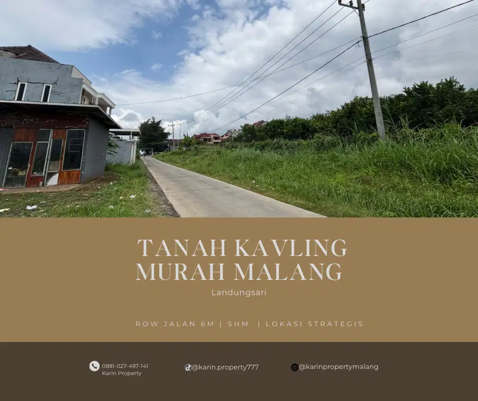TANAH KAVLING MURAH MALANG AREA CEPAT BERKEMBANG