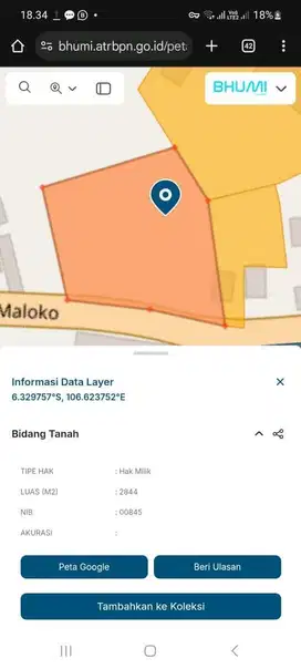 Dijual Tanah Strategis di Dangdang, Cisauk - Tangerang