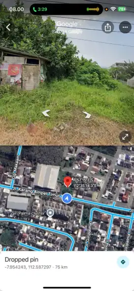 DIJUAL TANAH DI MALANG SEBRANG PERUM GIRI PALMA CLUSTER