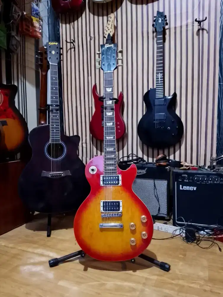 Gitar listrik bekas lespaul kastem