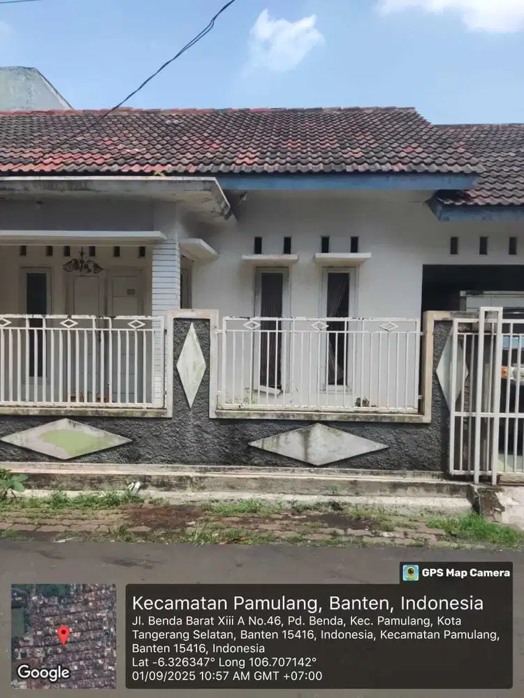 Dijual Rumah di Pamulang Permai Jl Benda Barat, Pondok Benda Barat