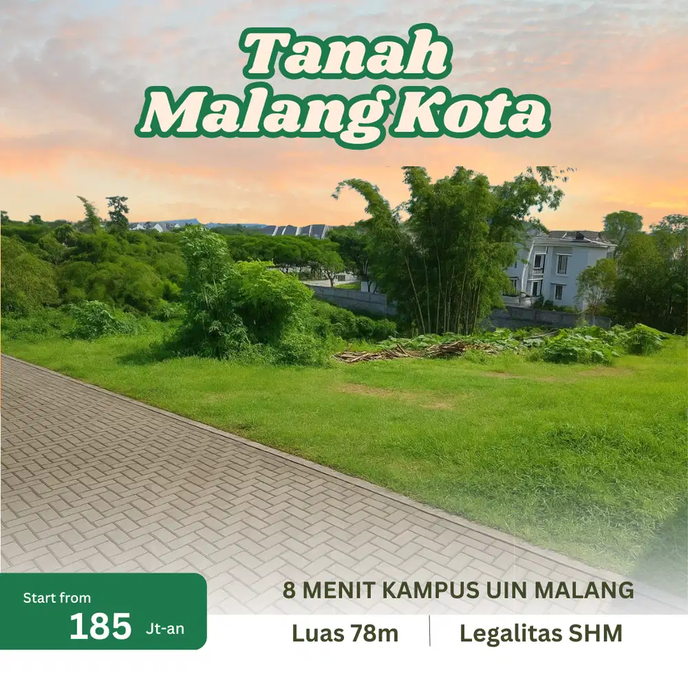 Tanah PROMO Malang Kota Merjosari View Gunung Bisa Inhouse Dekat UIN