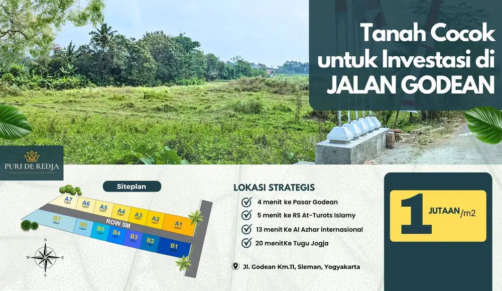 Tanah Kavling Jogja Murah SHM Legalitas Aman di Godean