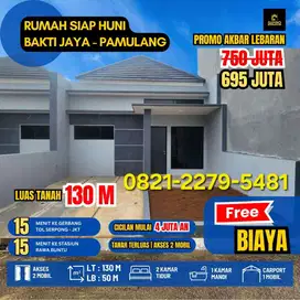 Rumah 1 lantai dengan tanah luas dekat paradise Serpong