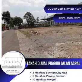 Tanah Kavling Di Timur Masjid Suciati Sleman Pinggir Jalan Aspal