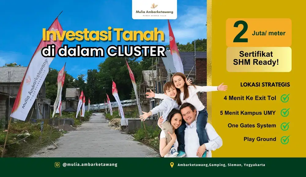 Dijual Tanah Gamping Sleman Dekat RS PKU Gamping dan Pasar Hewan