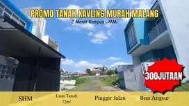 Tanah Murah 2 Menit ke UMM Kota Malang 200 Jutaan