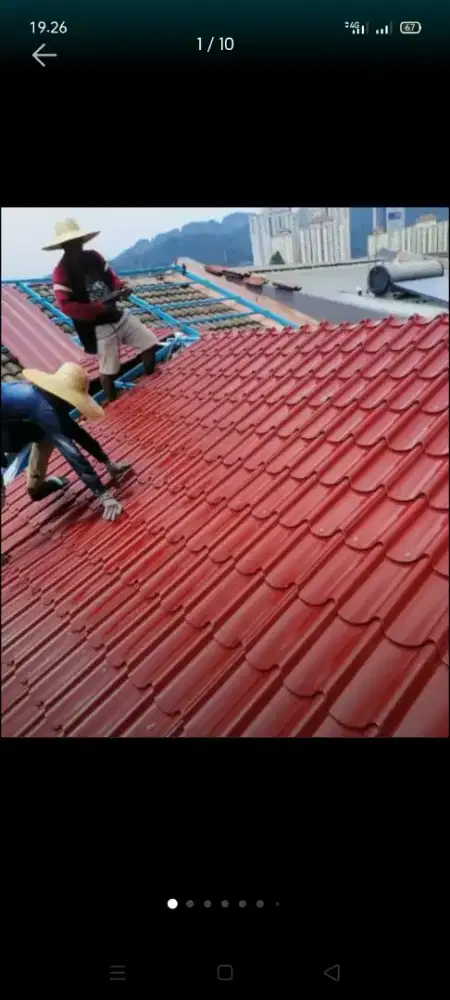 atap bocor kanopi atap bajariagan terpasang dll