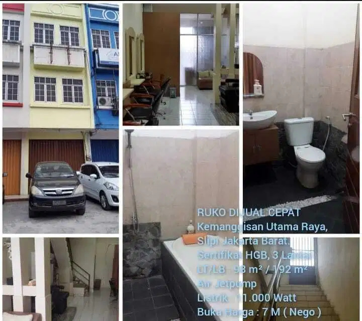DIJUAL CEPAT RUKO 3 LANTAI DI KEMANGGISAN UTAMA