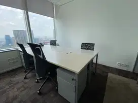 Sewa Kantor Fully Furnished untuk 5 Pax DBS Bank Tower di Satrio