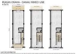 Dijual Ruko Osaka Uk 4,5x15 Type Danau Posisi Badan View Danau PIK2