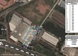 Dijual Gudang Dalam kawasan karawang timur Luas 2853m²