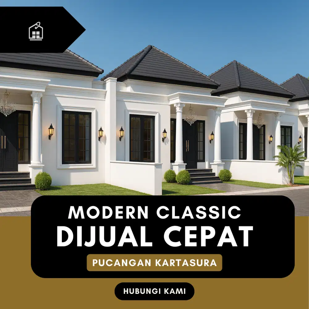 Kemewahan Klasik Modern! Rumah Baru Eksklusif di Pucangan Kartasura