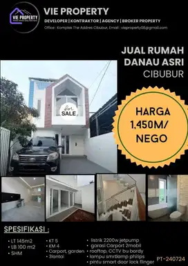 RUMAH CANTIK DANAU ASRI CIBUBUR