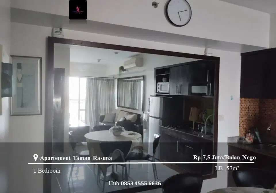 Disewakan Apartement Taman Rasuna Middle Floor 1BR Full Furnished