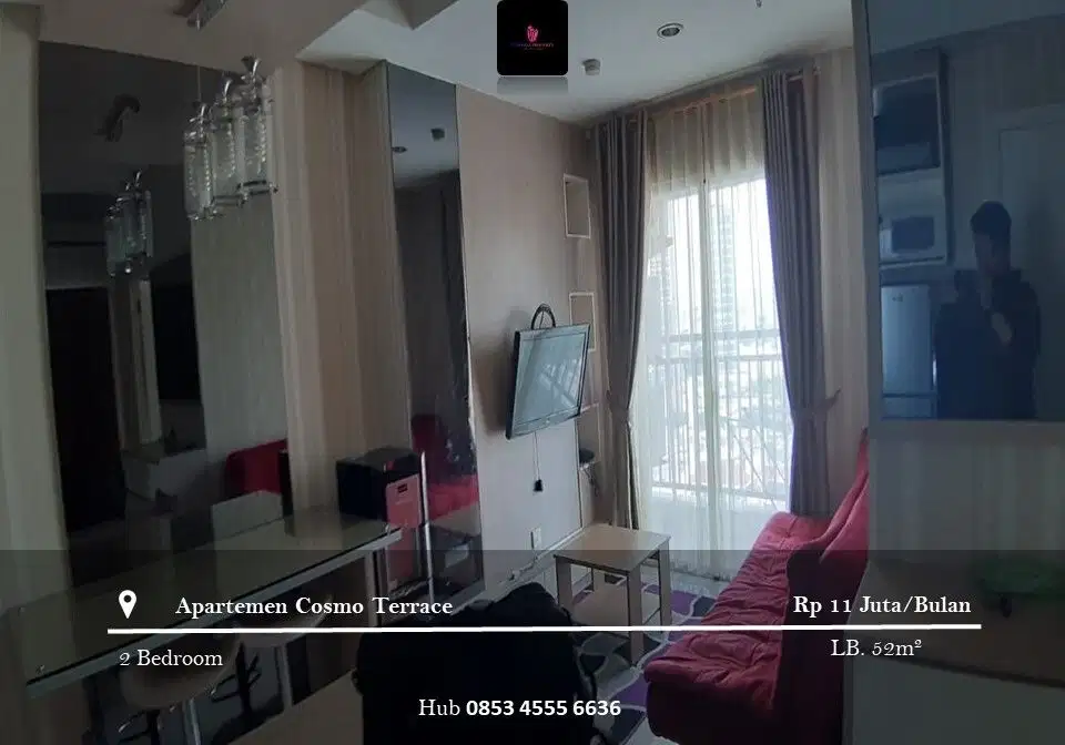 Disewakan Apartment Cosmo Terrace Middle Floor 2BR Full Furnished