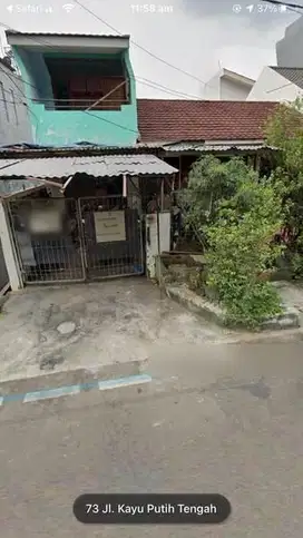 Rumah Hitung Tanah Di Kayu Putih Tengah Lokasi Strategis