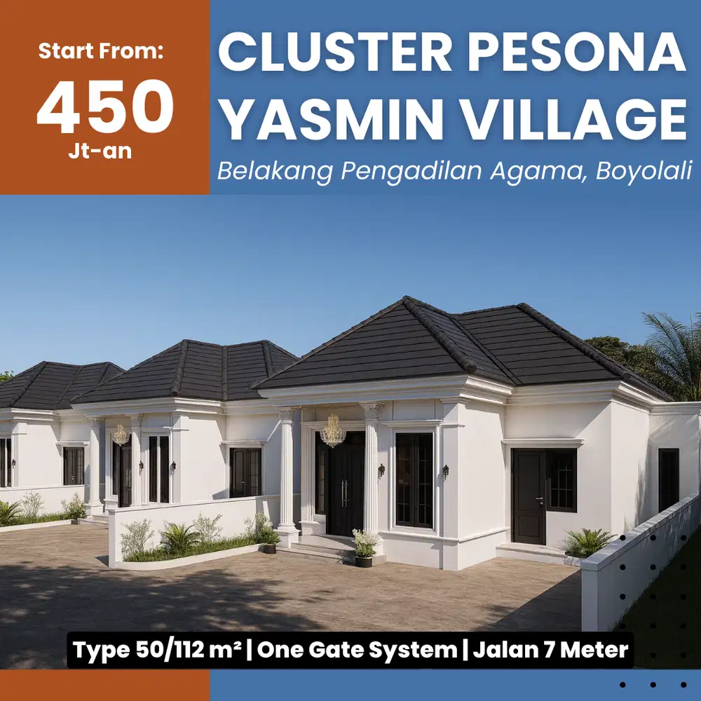 Rumah Mewah Modern Klasik di Pesona Yasmin Village, Belakang Pengadila