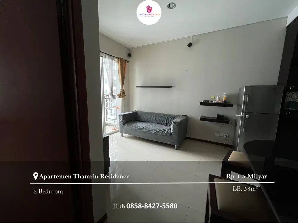 Dijual Apartement Thamrin Residence 2BR Furnished Lantai Sedang