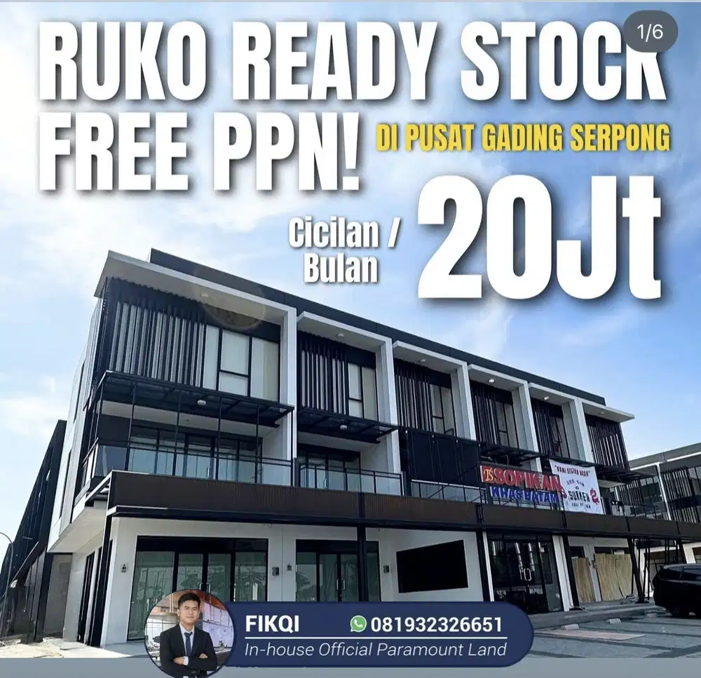 Ruko Siap Pakai! Free PPN HAMPTON AVENUE samping Mall dan Kampus