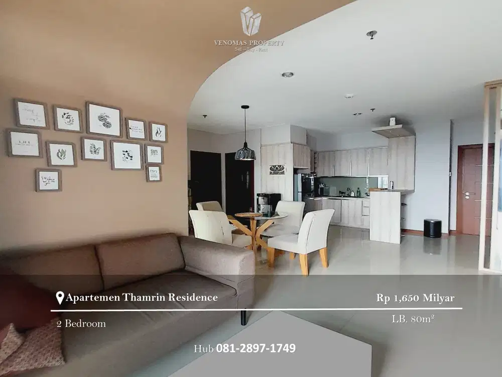 Dijual Apartement Thamrin Residence Premiere 2BR Full Furnished