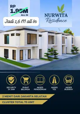 dijual rumah brand new 2 lantai di jl. pratama jaksel promo