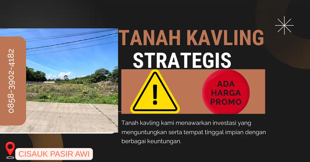 Dijual tanah kavling dengan harga promo lokasi Cisauk Pasir Awi