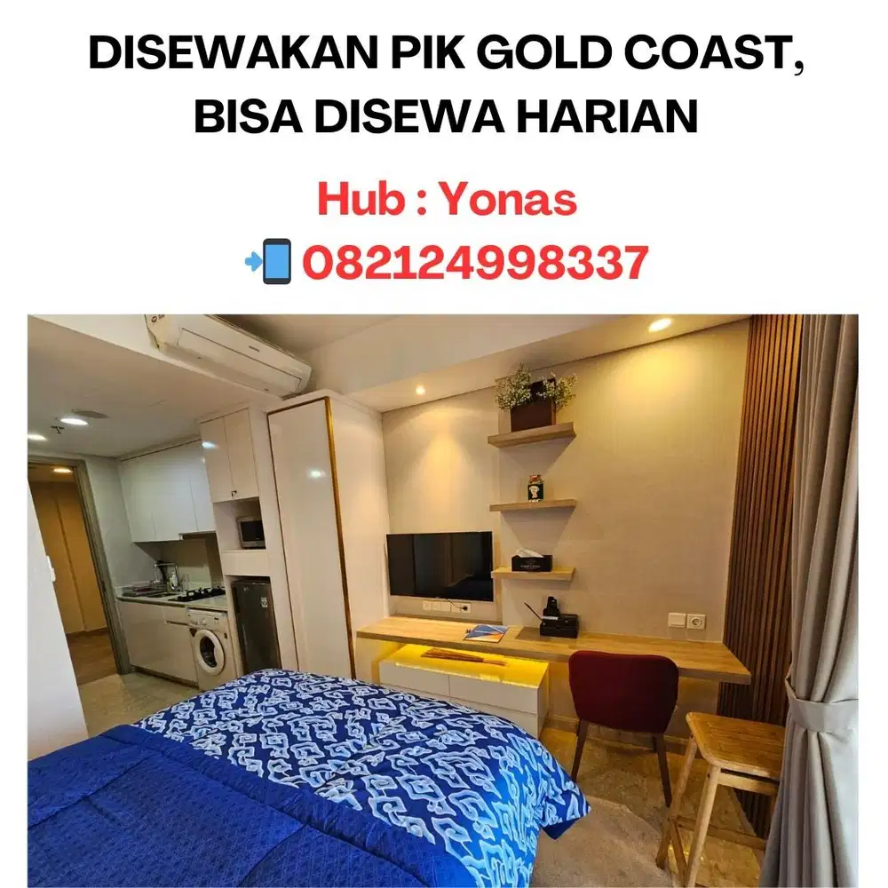DISEWAKAN PIK GOLD COAST,BISA DISEWA HARIAN