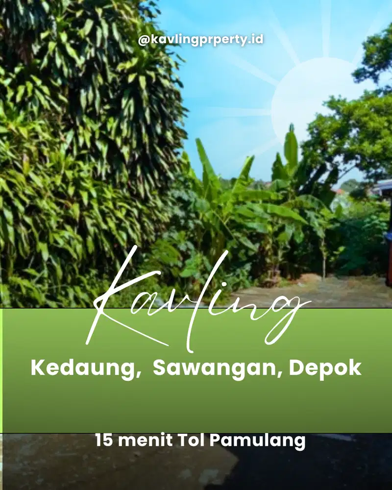 Tanah Kavling Cocok untuk Hunian, & Kontrakan, SHM, Bebas BAnjir
