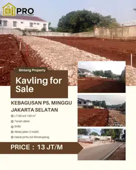 Kebagusan, Jakarta Selatan, kavling siap bangun, harga trbaik