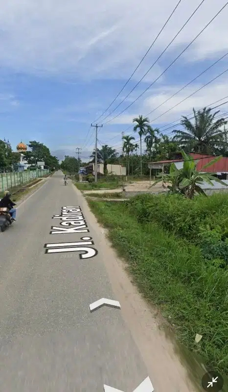 Tanah  tepi aspal jl Kadiran kulim pesantren 17,5x64m
