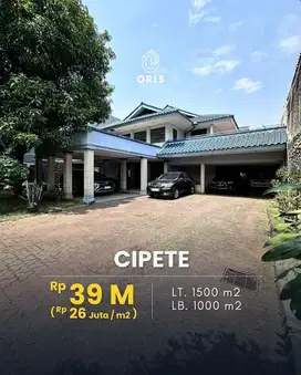 Dijual Rumah Hitung Tanah di Cipete Jakarta Selatan