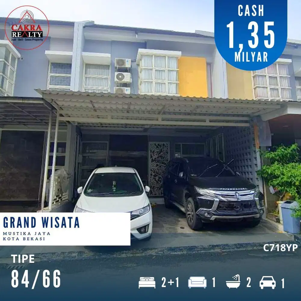 Rumah Murah 2 lantai Fasilitas Lengkap dekat Toll Grand Wisata Bekasi