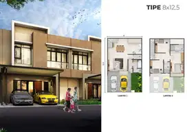 Jual rumah milenial 8x12,5 harga murah