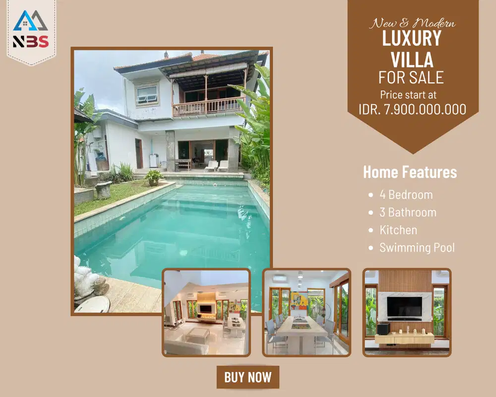 For Sale  Villla Luxury Sangat Terawat Umalas kerobokan - Bali