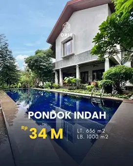 Dijual Rumah Cantik Ada Pool di Pondok Indah Jakarta Selatan