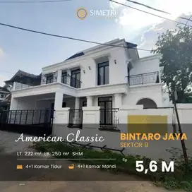 Rumah Posisi Hoek Brand New Desain American Classic Area Bintaro Sek 9