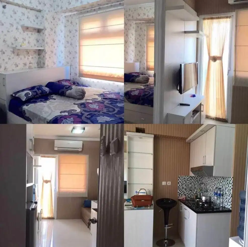 Apartemen the green pramuka city 2 kamar furnis tower Bougenville