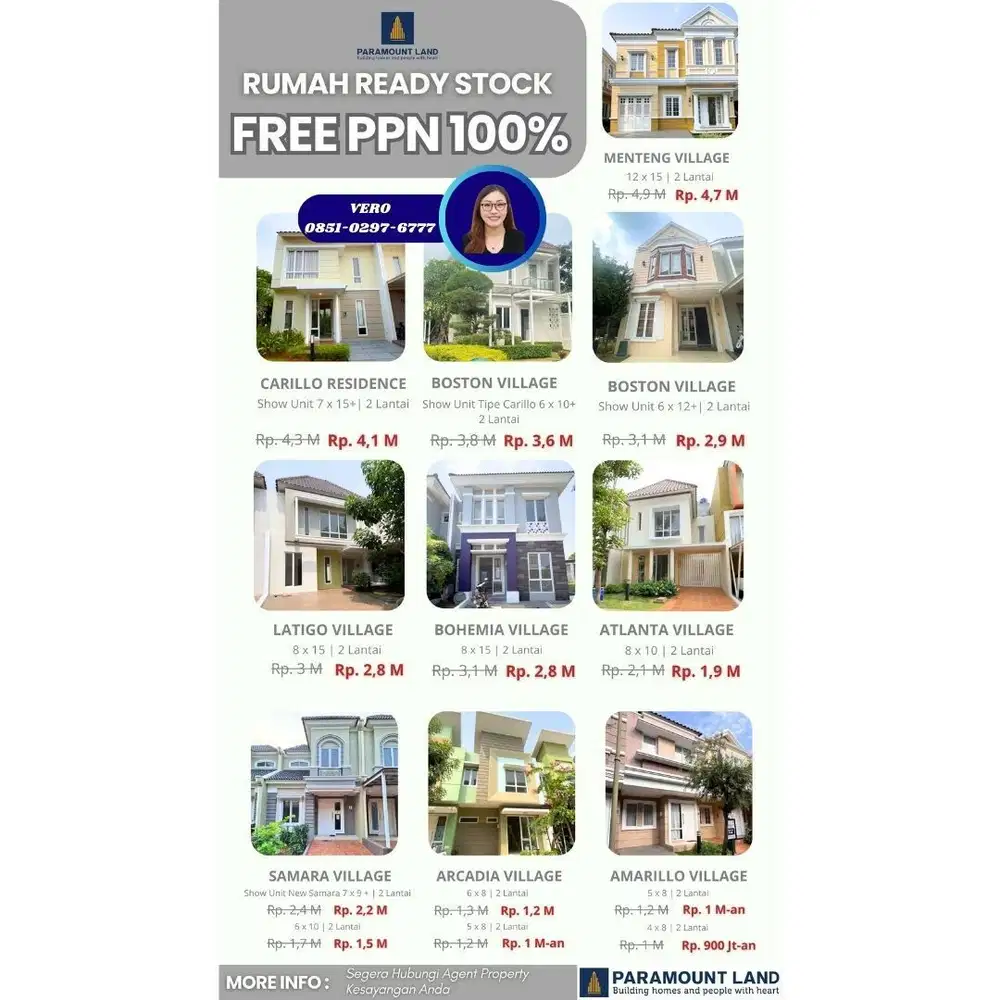 Row 10 Lebar 6x10 Hanya 1man Gading Serpong Paramount land