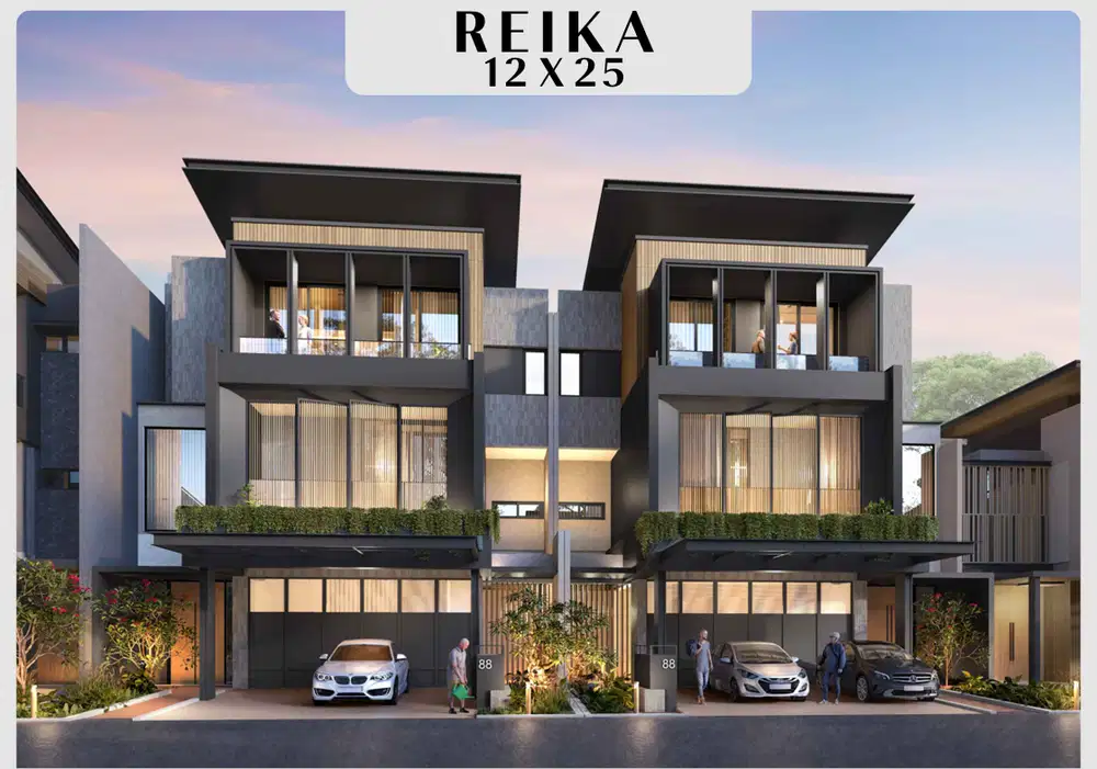 DIJUAL RUMAH PREMIUM OKINAWA REIKA UK12X25 3LT HOME LIFT + POOL + LAKE