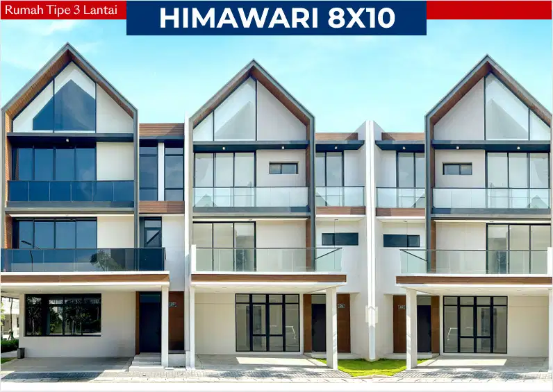 OSAKA RESIDENCES PIK2 DIJUAL HIMAWARI UK 8X10 3LT 3+1KT CLUSTER BAGUS