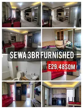 Sewa 3BR furnished apartment Bassura City tower Edelweiss Jakarta