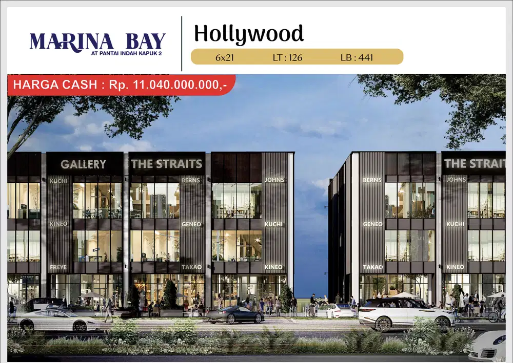 Rukan 3 Lantai Marina Bay di PIK 2